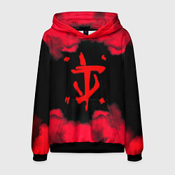 Толстовка-худи мужская Doom огненные краски, цвет: 3D-черный