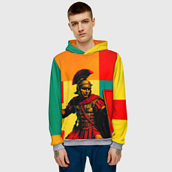 Толстовка-худи мужская Римский легионер поп-арт, цвет: 3D-меланж — фото 2