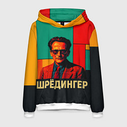 Толстовка-худи мужская Шредингер поп-арт, цвет: 3D-белый