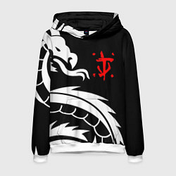 Толстовка-худи мужская Doom dragon steel, цвет: 3D-белый
