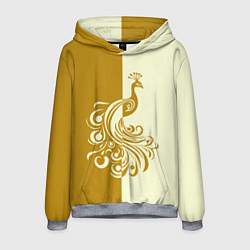 Толстовка-худи мужская Жар-птица в золотом, цвет: 3D-меланж