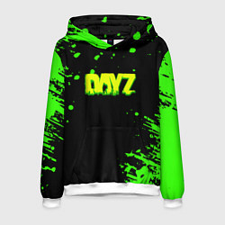 Толстовка-худи мужская Dayz кислотное краски логотип, цвет: 3D-белый