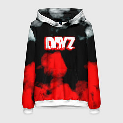 Толстовка-худи мужская Dayz дым текстура, цвет: 3D-белый