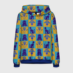 Толстовка-худи мужская Символы Египта, цвет: 3D-синий