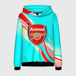 Толстовка-худи мужская Arsenal stripes, цвет: 3D-черный