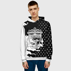 Толстовка-худи мужская Liverpool текстура спорт, цвет: 3D-белый — фото 2