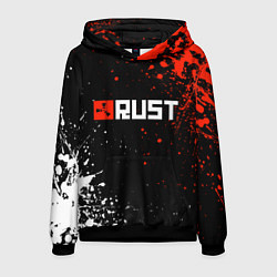 Толстовка-худи мужская Раст - лого, цвет: 3D-черный