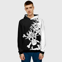 Толстовка-худи мужская Символ Эйса, цвет: 3D-черный — фото 2