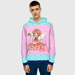 Толстовка-худи мужская Сакура Киномото, цвет: 3D-синий — фото 2