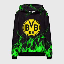Толстовка-худи мужская Borussia зелёный огонь, цвет: 3D-черный