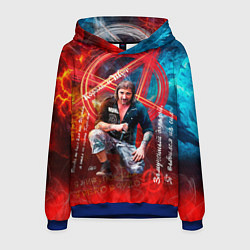 Толстовка-худи мужская Король и Шут - всегда с нами, цвет: 3D-синий