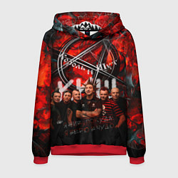 Толстовка-худи мужская Король и Шут - КИШ, цвет: 3D-красный