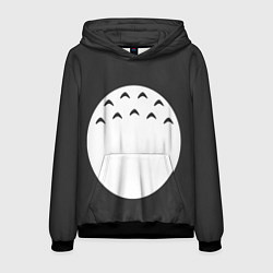 Толстовка-худи мужская Тоторо живот, цвет: 3D-черный