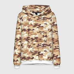 Толстовка-худи мужская Камуфляж армия, цвет: 3D-белый