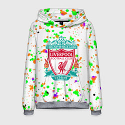 Толстовка-худи мужская Liverpool брызги красок текстура, цвет: 3D-меланж