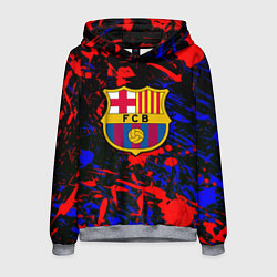 Толстовка-худи мужская Барселона абстрактные краски, цвет: 3D-меланж