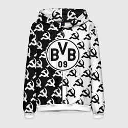Толстовка-худи мужская Borussia паттерн ссср, цвет: 3D-белый