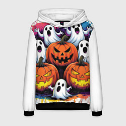 Толстовка-худи мужская Happy Halloween 25, цвет: 3D-черный