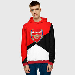 Толстовка-худи мужская Arsenal geometry sport, цвет: 3D-красный — фото 2