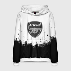 Толстовка-худи мужская Arsenal черный лес, цвет: 3D-белый