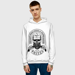 Толстовка-худи мужская Водитель грузовика, цвет: 3D-белый — фото 2