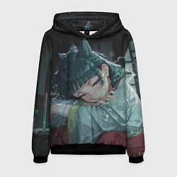 Толстовка-худи мужская Маомао с кошачьими ушками, цвет: 3D-черный