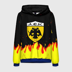 Толстовка-худи мужская AEK огненные краски, цвет: 3D-синий
