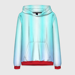 Толстовка-худи мужская Neon white blue lines, цвет: 3D-красный