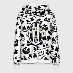 Толстовка-худи мужская Ювентус x Маршмеллоу, цвет: 3D-белый