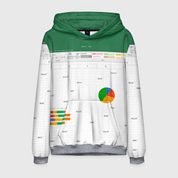 Толстовка-худи мужская Таблица с ошибками - текстура, цвет: 3D-меланж