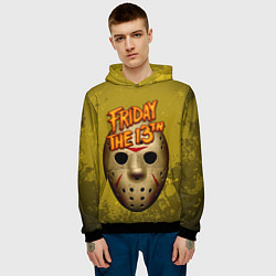 Толстовка-худи мужская Джейсон Вурхиз, цвет: 3D-черный — фото 2