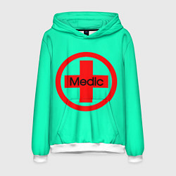 Толстовка-худи мужская Medic, цвет: 3D-белый