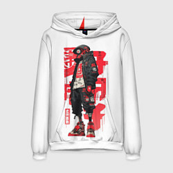 Толстовка-худи мужская Bot raven, цвет: 3D-белый