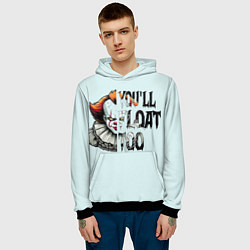 Толстовка-худи мужская Клоун Пеннивайз, цвет: 3D-черный — фото 2