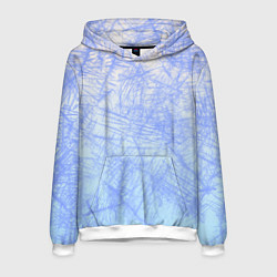 Толстовка-худи мужская В инее, цвет: 3D-белый