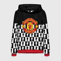 Толстовка-худи мужская Манчестер Юнайтед люди паттерн, цвет: 3D-красный