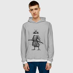 Толстовка-худи мужская Гусь-самурай с катаной, цвет: 3D-белый — фото 2