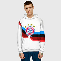 Толстовка-худи мужская Бавария Мюнхен геометрия спорт, цвет: 3D-белый — фото 2