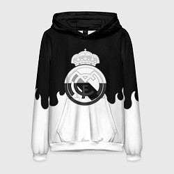 Толстовка-худи мужская Реал Мадрид огонь белый, цвет: 3D-белый