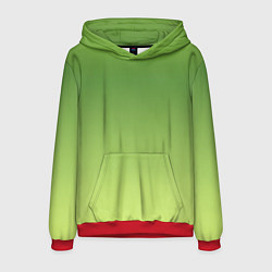 Толстовка-худи мужская Color green yellow, цвет: 3D-красный