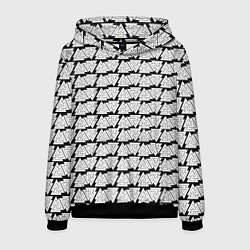 Толстовка-худи мужская Символы валькнут как защитная кольчуга, цвет: 3D-черный