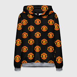 Толстовка-худи мужская Manchester United Pattern, цвет: 3D-меланж