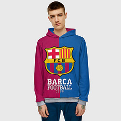 Толстовка-худи мужская Barca Football, цвет: 3D-меланж — фото 2