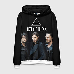 Толстовка-худи мужская 30 seconds to mars, цвет: 3D-белый