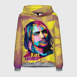 Толстовка-худи мужская Kurt Cobain: Abstraction, цвет: 3D-меланж