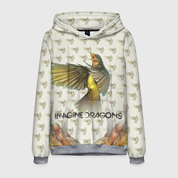 Толстовка-худи мужская Imagine Dragons: Fly, цвет: 3D-меланж