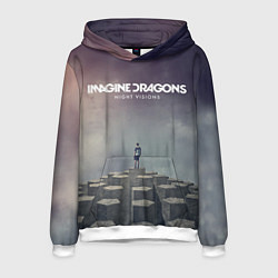 Толстовка-худи мужская Imagine Dragons: Night Visions, цвет: 3D-белый