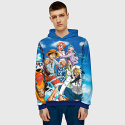 Толстовка-худи мужская One Piece, цвет: 3D-синий — фото 2