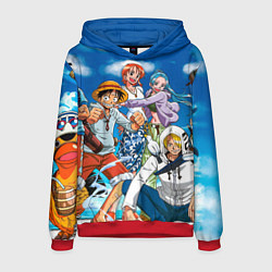 Толстовка-худи мужская One Piece, цвет: 3D-красный