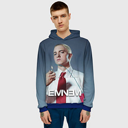 Толстовка-худи мужская Eminem Fire, цвет: 3D-синий — фото 2